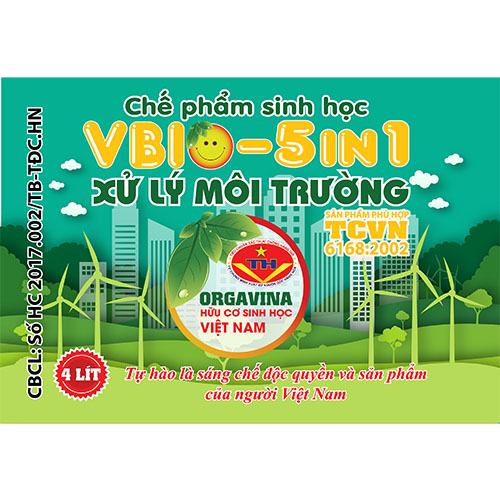 Chế phẩm sinh học xử lý môi trường (Vbio – 5in1) 4 lít