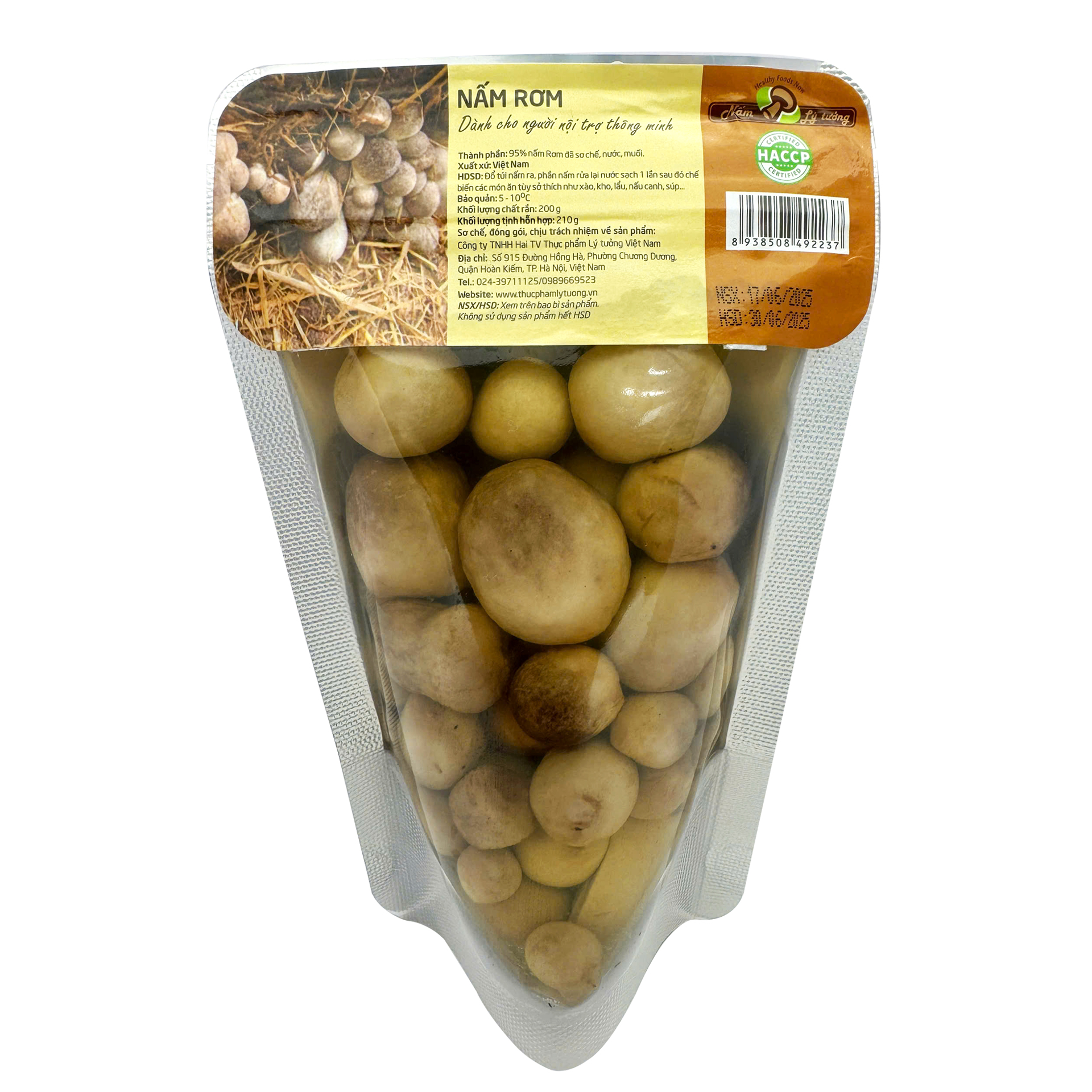 Nấm rơm ngâm nước muối