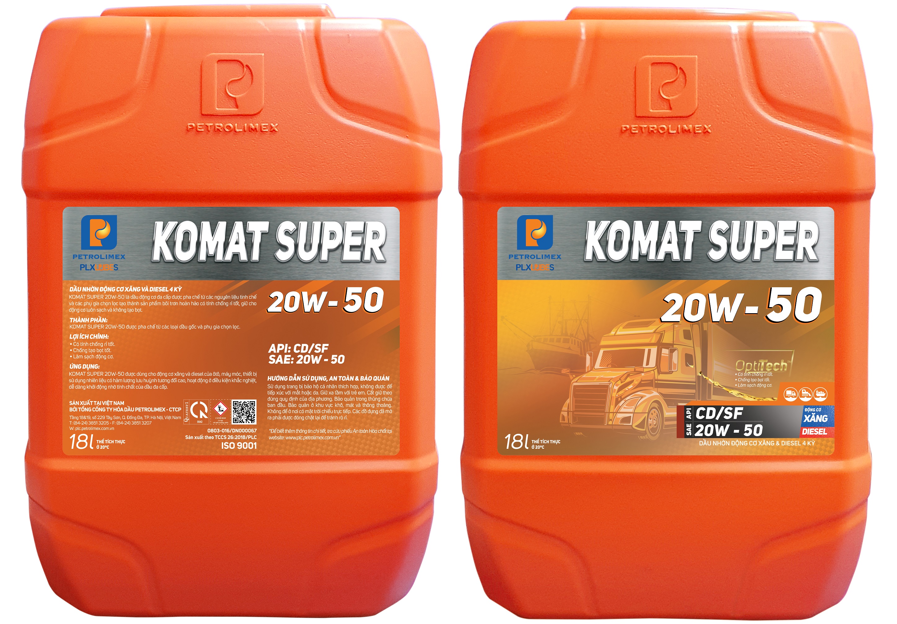 KOMAT SUPER 20W50 - Thùng 18L